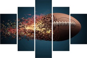 Obraz - Ragbyová lopta v akcii (150x105 cm)
