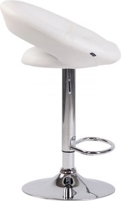 2x Barová stoličkaOlinda - koženka, chróm rám - biela