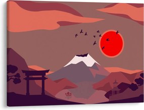 Obraz - Ilustrácie hory Fuji (70x50 cm)