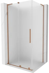 Mexen Velar L, sprchový kút s posuvnými dverami 110 x 70 cm, 8mm sklo námraza, medená matná, 871-110-070-33-65