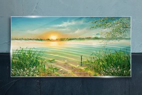 Skleneny obraz Maľovanie vody rieka príroda