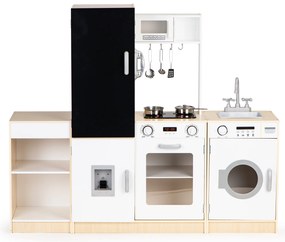 Drevená kuchynka pre deti samostatné segmenty XXL doska + LED ECOTOYS