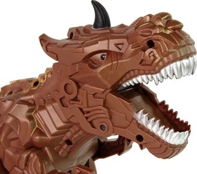 LEAN Toys Dinosaurus na diaľkové ovládanie s parným projektorom hnedý