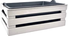 BAMA Bednička TINA Flower 1 WT, farba biela