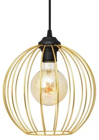 Luster na lanku MERCURE 1xE27/15W/230V zlatá/čierna