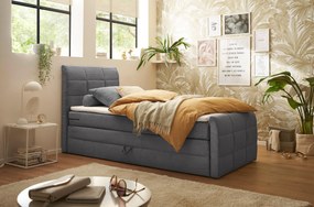 XXXLutz BOXSPRINGOVÁ POSTEĽ, 120/200 cm, tmavosivá MID.YOU - Online Only spálne - 002220045108