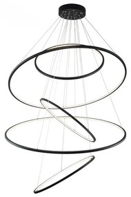Azzardo AZ3137 - LED Stmievateľný luster na lanku WHEEL LED/190W/230V čierna