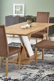 Jídelní rozkládací stůl XARELTO 130/175 cm dub lancelot/bílý