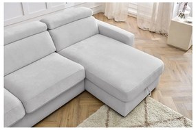 Svetlosivá rozkladacia rohová pohovka (variabilná) Monaco – Bobochic Paris