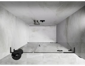 Mexen Lunar L, otočné sprchové dvere pravé 150 cm, 8mm číre sklo, grafitový profil, 834SL-150-050-95-00-P