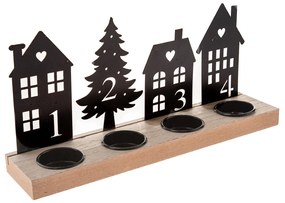 Kovový adventný svietnik, 30 cm