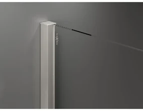 Mexen Velar, sprchový kút s posuvnými dverami 120 x 100 cm, 8mm šedé sklo, brúsená oceľ, 871-120-100-41-97
