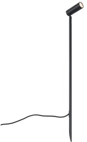 Zemný reflektor čierny 80 cm vrátane nastaviteľnej LED IP65 s káblom a zástrčkou - Carl