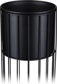 KOVOVÝ KVETINÁČ SO STOJANOM GLAM 70X20 CM ČIERNA