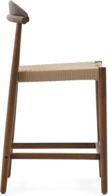 Hnedá drevená záhradná barová stolička Nina – Kave Home