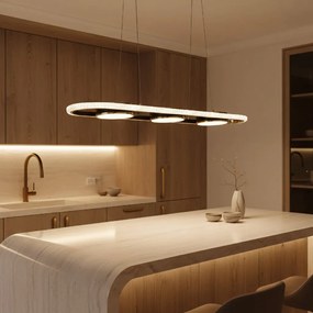 Toolight Toolight, stropné svietidlo 95cm, 200W, 5000lm, G135-CP, zlatá, OSW-02611