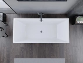 Mexen Lita, voľne stojaca vaňa 170 x 75 cm, biela, brúsený grafit prepad, 52121707500-95