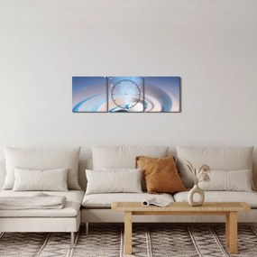 Obraz - Éterický yin-yang (s hodinami) (90x30 cm)