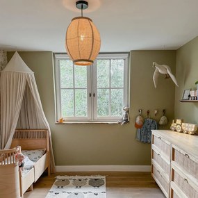 Orientálne závesné svietidlo prírodné 35 cm - Rob