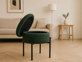 CH Taburetka s úložným priestorom Nora - zelená