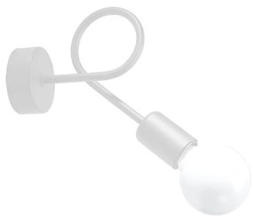 Sollux SL.1430 - Nástenná lampa LOOP 1xE27/15W/230V biela