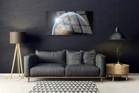 Skleneny obraz Planéta zem vesmír 100x50 cm