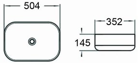 Mexen DARIA umývadlo, 50x35 cm, biela, 21935000
