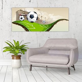 Obraz - Futbalové ihrisko (120x50 cm)