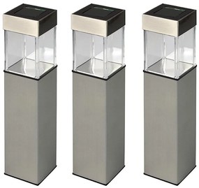 Grundig 90048 - SADA 3x Solárna lampa LED/5,5x28cm 1xAAA 600 mAh