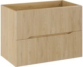 Závěsná skříňka Nordic Trust s deskou a umyvadlem 80 cm dub cremona
