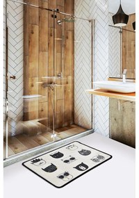 Čierno-béžová kúpeľňová predložka 40x60 cm Cutie – Foutastic