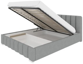 ANGIE 160X200 ČALÚNENÁ MANŽELSKÁ POSTEĽ STARORUŽOVÁ LÁTKA S ÚLOŽNÝM PRIESTOROM