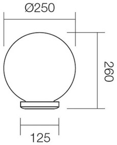 Redo 9771 - Náhradné tienidlo SFERA pr. 25 cm IP44 biela