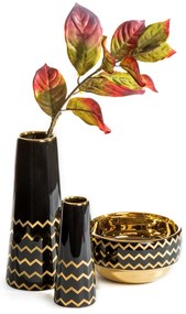 KERAMICKÁ VÁZA THEA1 (01) (FI) 12X30 CM ČIERNA