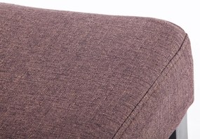 Jedálenská stolička Inn (SET 4 ks) - látka, nohy čierne - Hnedá