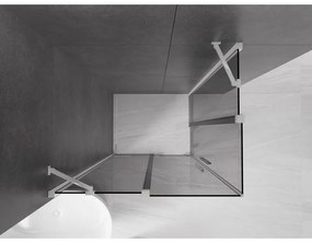 Mexen Velar Duo, sprchový kút s posuvnými dverami 100 x 90 cm, 8mm šedé sklo, chrómová, 871-100-090-42-01