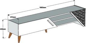 Beril TV stolík z orechového dreva