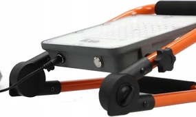 Nabíjateľný LED reflektor so stojanom, 50 W, 3,2 V, 4500 K, 5000 mAh, IP65, oranžový