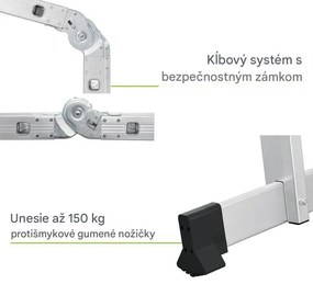 InternetovaZahrada Hliníkový multifunkčný rebrík 360 cm