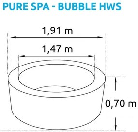 Marimex | Vírivý bazén Pure Spa - Bubble HWS + Solárna sprcha UNO 20 l | 19900167