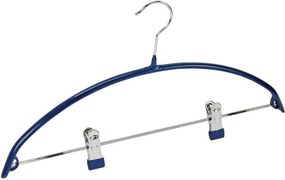 Modrý protišmykový vešiak na oblečenie s klipsami Wenko Hanger Compact