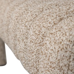 Svetlohnedá polstrovaná lavica z textílie buklé Frex – WOOOD