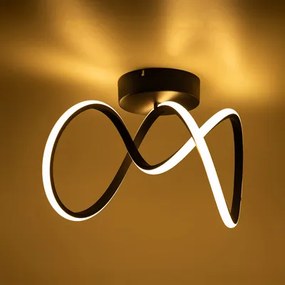 Stropné svietidlo s LED páskou čierne CLINT 41 cm