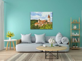 Gario Diamantové maľovanie Hrad Křivoklát Rozmery: 50 x 40 cm, Rámovanie: Iba zrolované plátno, Diamanty: Štvorcové