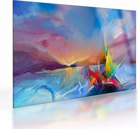 Sklenený obraz - Západ slnka (70x50 cm)