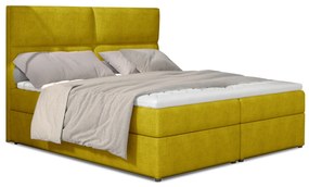 Kontinentálna posteľ 165 cm Alyce (žltá) (s matracmi). Vlastná spoľahlivá doprava až k Vám domov. 1027458