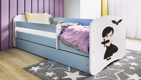 XXXLutz POSTEĽ PRE DETI A MLÁDEŽ 80/160 cm, modrá, biela MID.YOU - Detské izby - 00214200024C