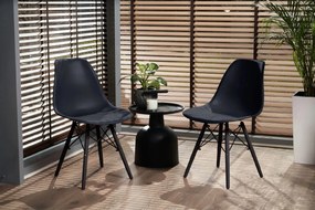 Dekorstudio Dizajnová jedálenská stolička v škandinávskom štýle - čierna s čiernymi nohami