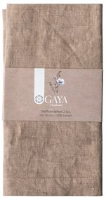 Bronzové ľanové obrúsky 50 x 50 cm 2 ks - Gaya Ambiente - 596432