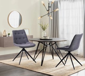 Jedálenská stolička Merna - látka - Tmavo sivá